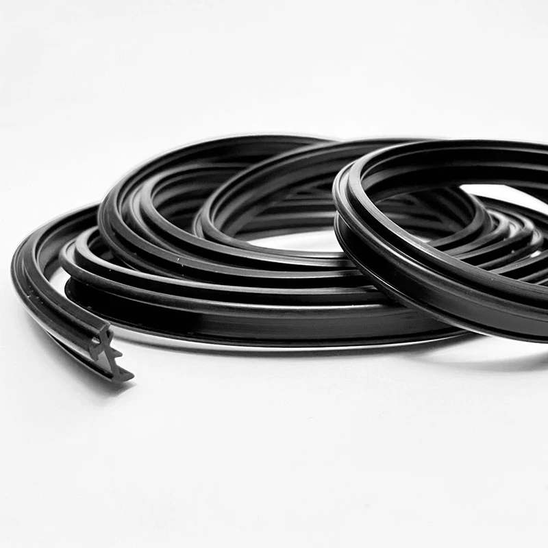 High rebound silicone flat weatherstripping sound insulation rubber strip door seal