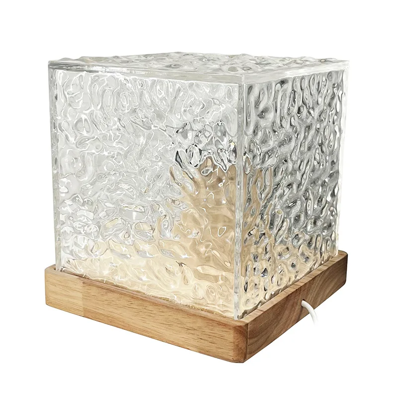 RGB Dynamic Water Ripple Atmosphere Lamp USB Cable 16 Colors LED Rechargeable Crystal table Lamp with Remote Controller