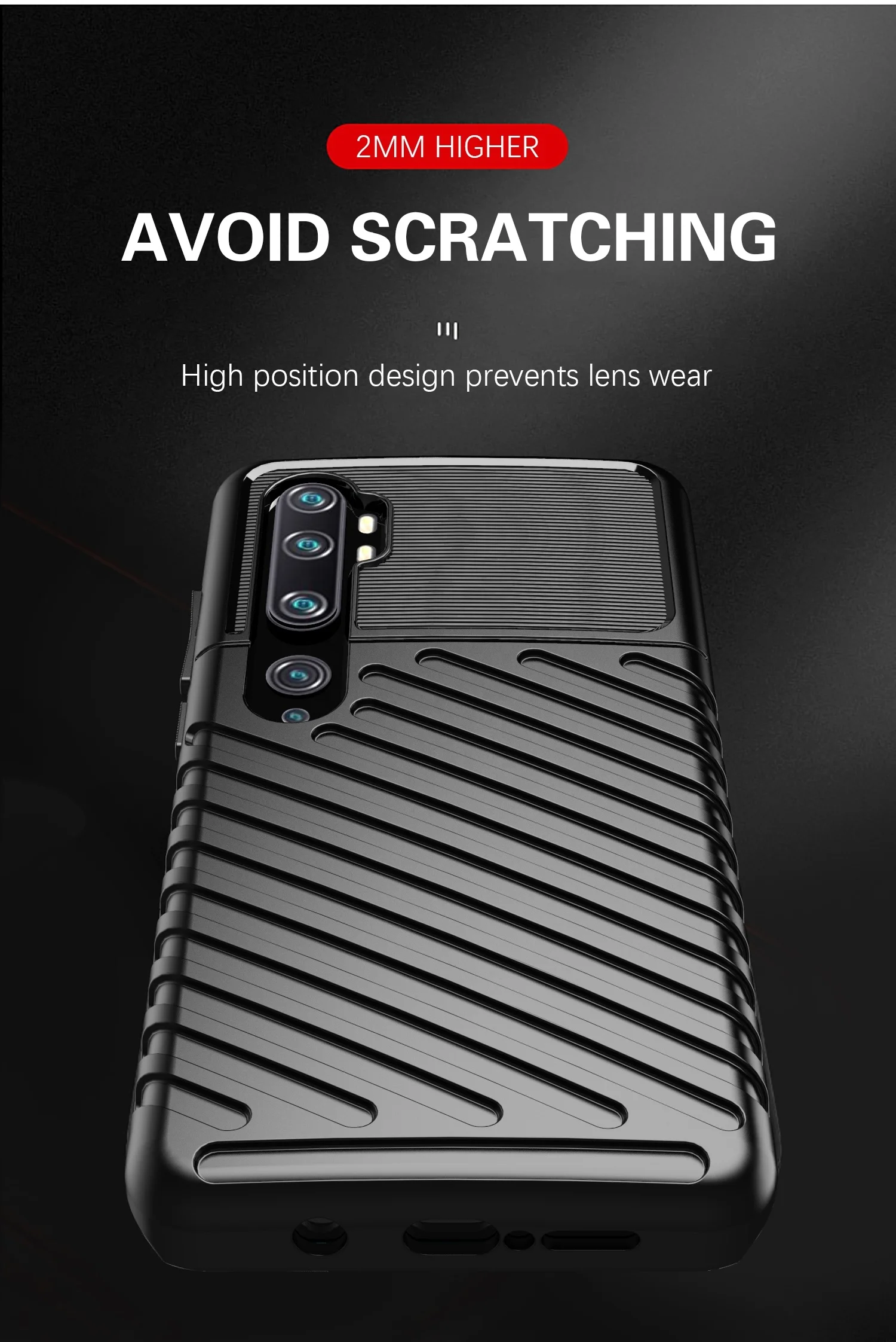 Slim Fit TPU Phone Case for mi note 10 micro matte touch phone accessories for xiaomi note 10