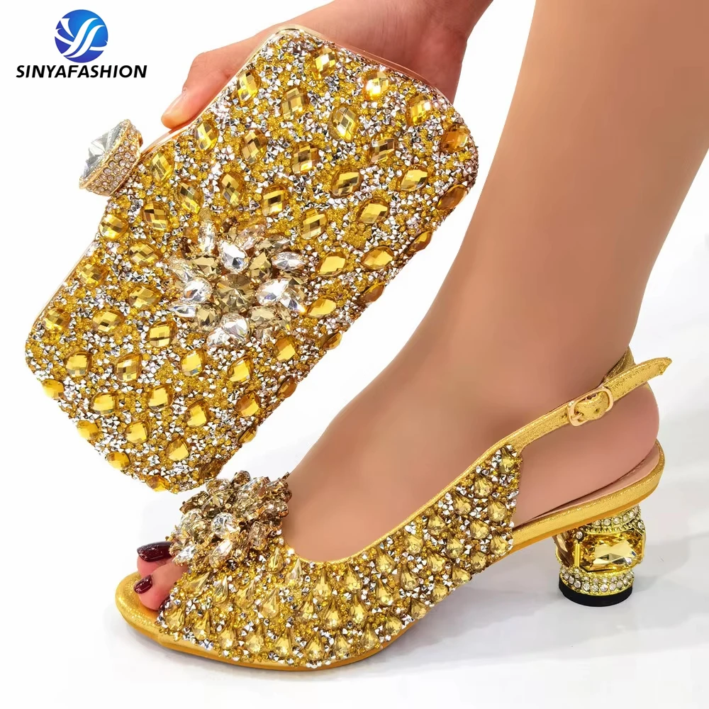 Комплект свадебных туфель и сумочки Sinya комплект из итальянских для вечеринки африканских женщин оптовая продажа