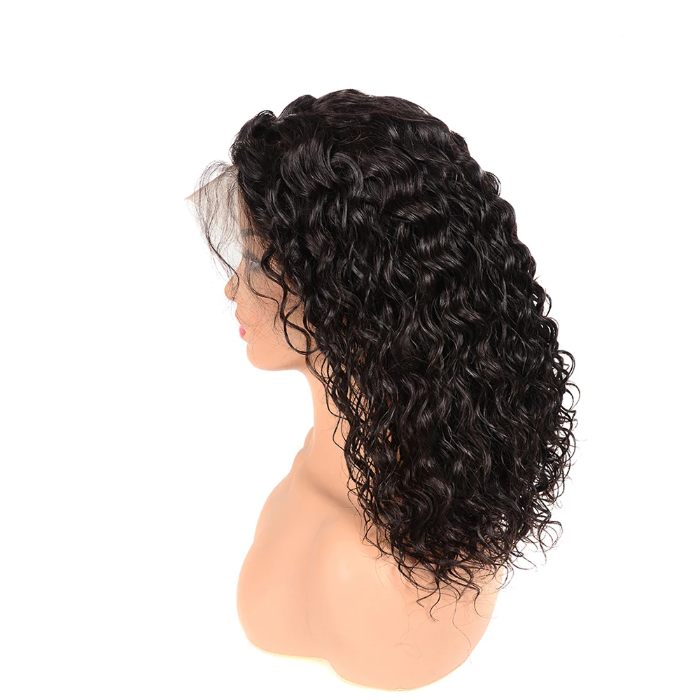 Cheap Water Pineapple Wave Curly Virgin Lace Front Wig With Lowest Price Double Drawn 13x6 Hair Extensions Bob Wigs