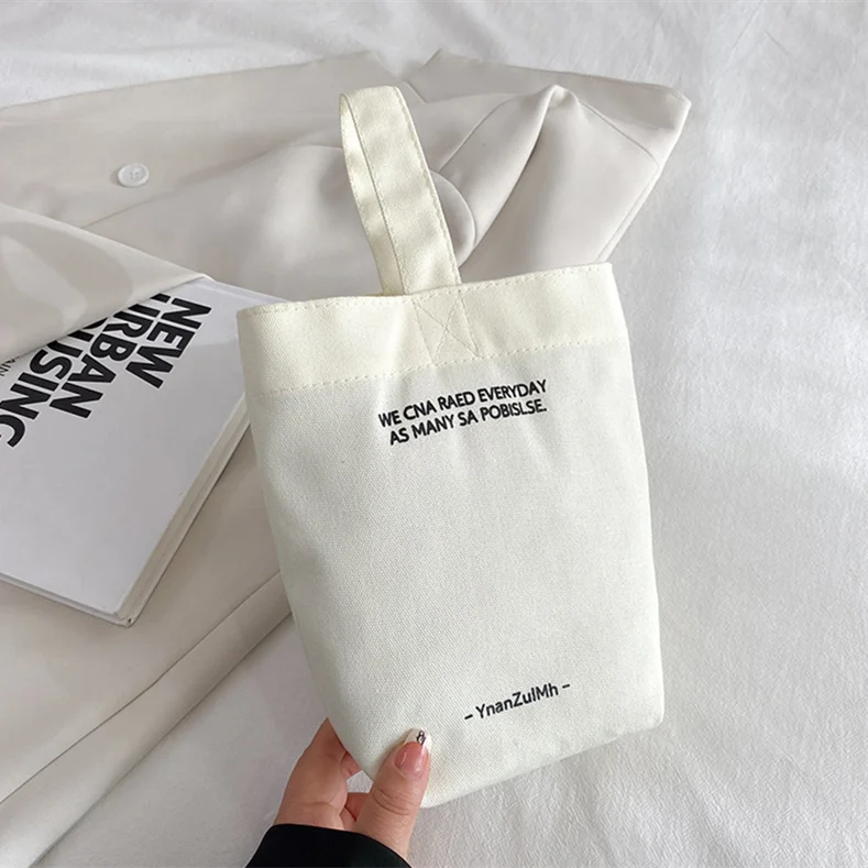 Personalized Canvas Cotton 12oz Bucket Bag with Multiple Colors Popular Shopping Tote Bag