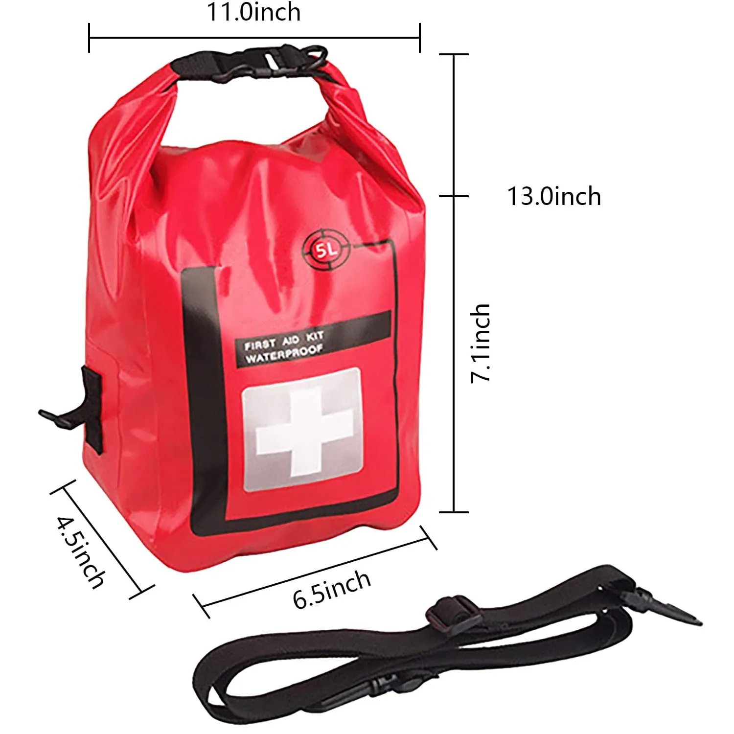 Wholesale Price Waterproof First Aid Kit Bag Adjustable Durable Red Bag For Boating Car Hiking