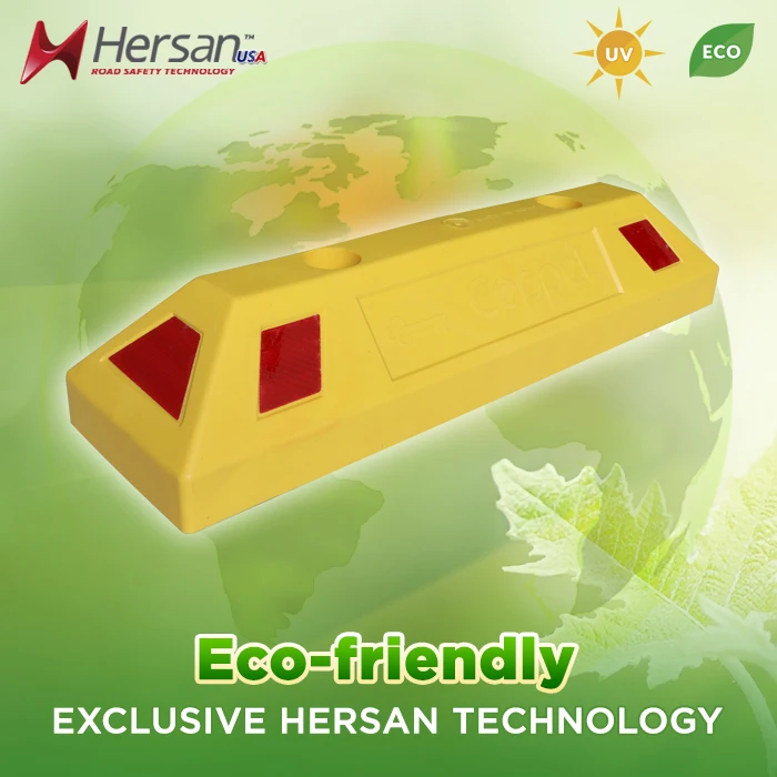 Hersan  Eco Friendly Rubber Wheel Stopper For Parking Car Parking Wheel Stopper Wheel Stops Parking Stopper