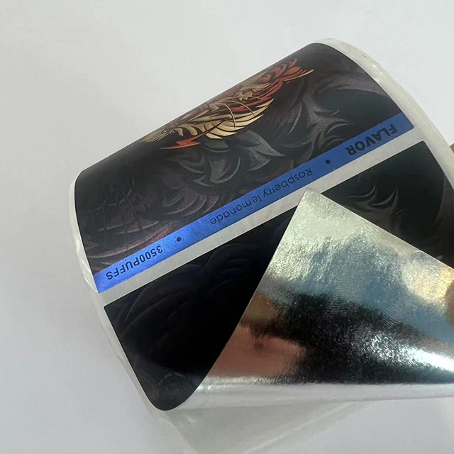 Custom printed Cosmetic logo sticker Waterproof self-adhesive vinyl roll bottle packaging label custom sticker