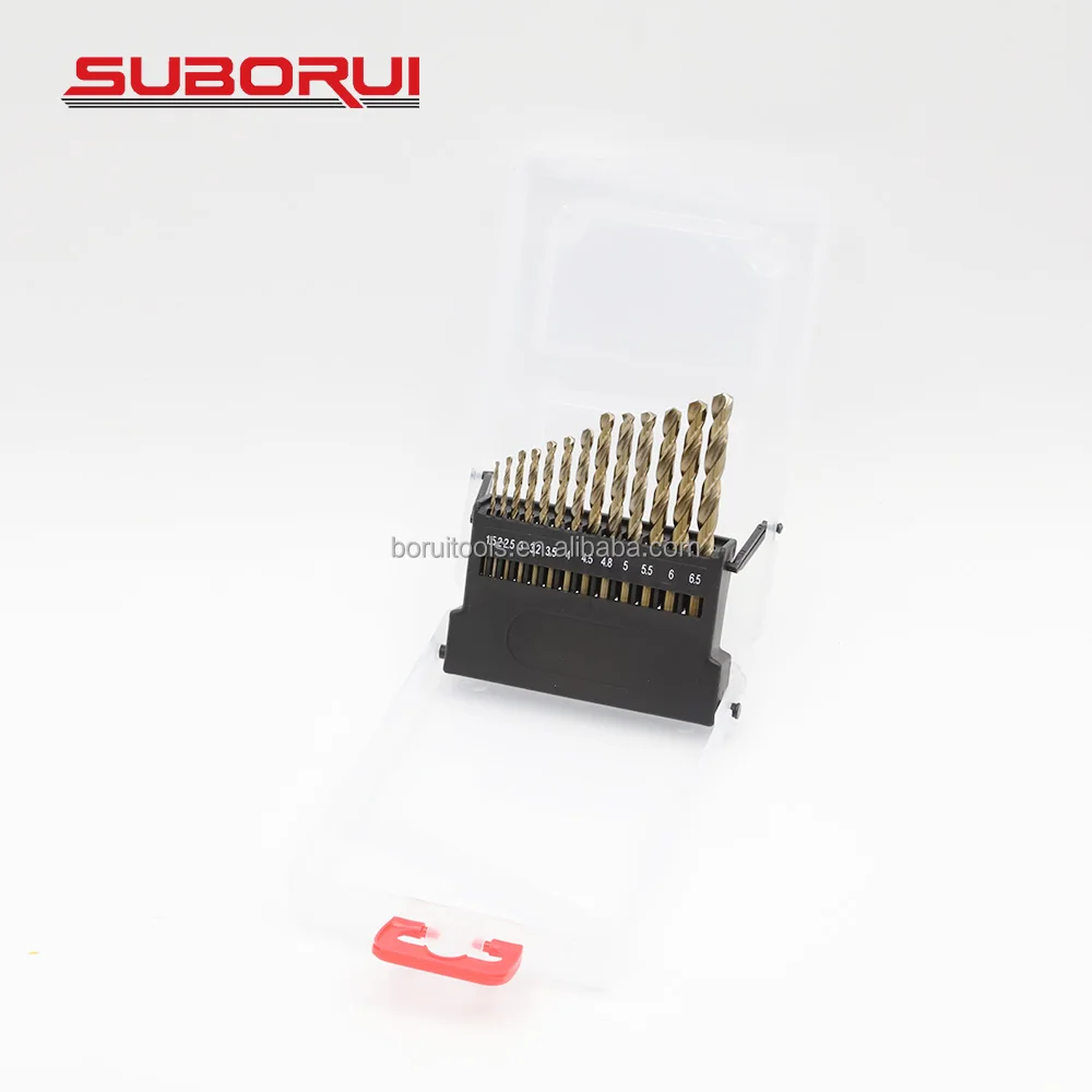 SUBORUI DIN338 Fully Ground Power Tool Accessory HSS INOX Metal Drill Bits Set for Stainless Steel Metal Jobber Twist Drill Bit