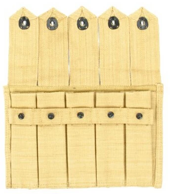 
Military Bag Tactical U.S. WWII Thompson SMG Five Cell 20 Round Magazine Pouch Ammo Canvas Pouch 