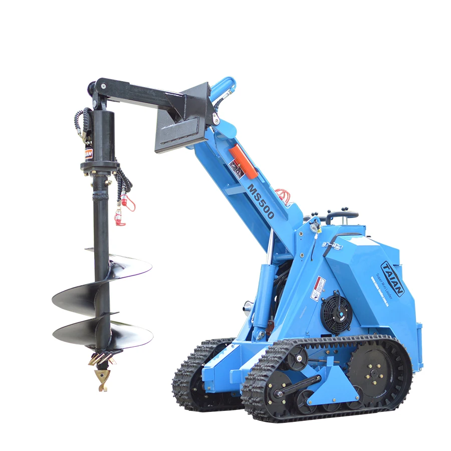 Farm Manure Removal Mini Skid Steer Loader MS500 Crawler Small Front End Loader