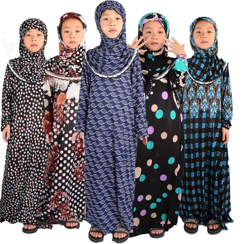 Factory Customize Girls Muslim  Maxi Long Dress