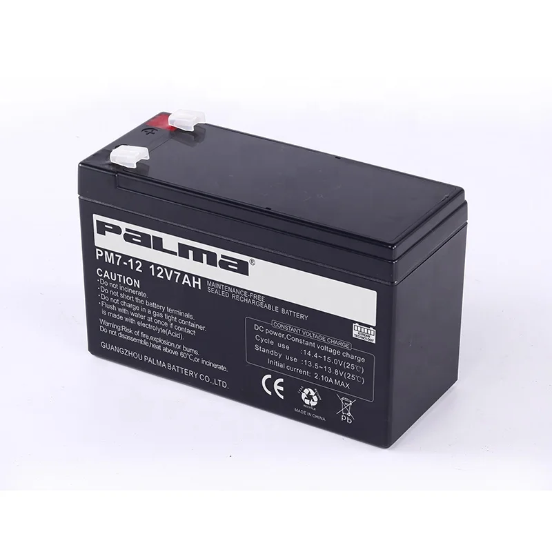 Palma high quality industrial battery charger solar battery 12v 7ah