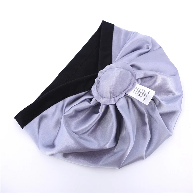 Silky Satin Lined Turban Hat for Babies Infant Toddler Girls Boys Bonnet Newborn Beanie Little Kids Sleep Caps Head Wraps