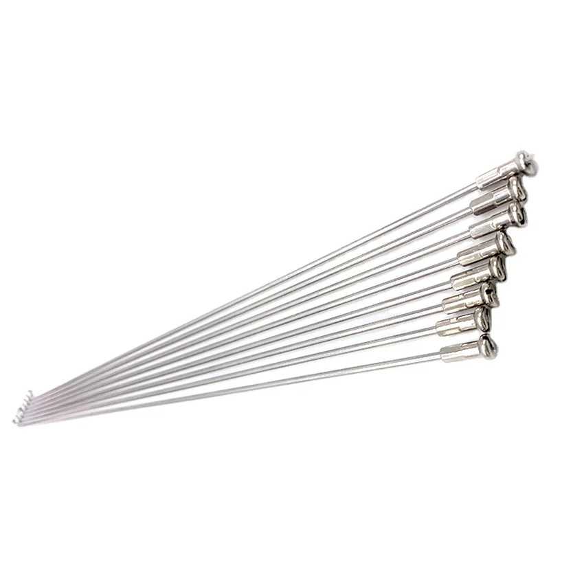 Bicycle Spokes Round J-Bend/Straight Pull Head Bicycle Spokes Black Bicycle Spokes With Copper Cap