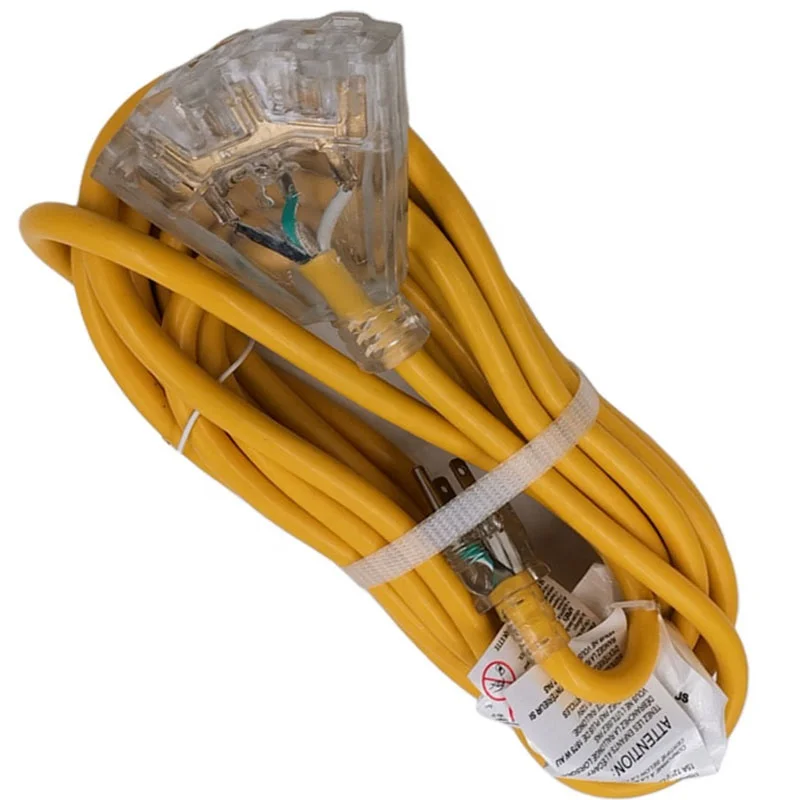 15-Amp  50-ft 10/3   Lighted Heavy Duty 3-Outlet Extension cord