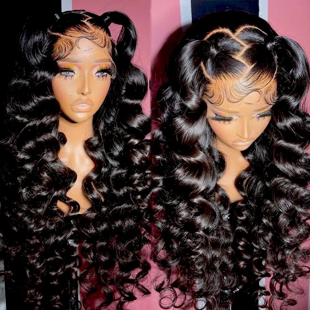 30 40 Inch Natural Swiss HD Transparent Lace Frontal Wig Brazilian 100% Human Hair Vendors Body Wave Lace front Wigs