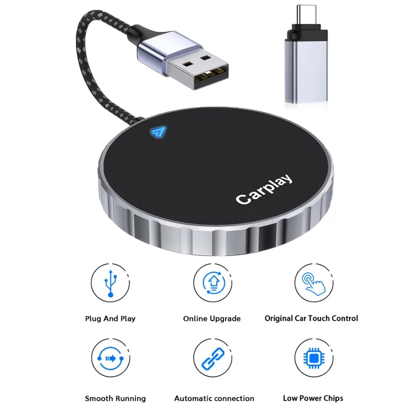48 Hour Shipment Boyi Wireless Android Auto Adapter Dongle Cars Fast Connection WIFI+Blue dual connection No Lag carplay