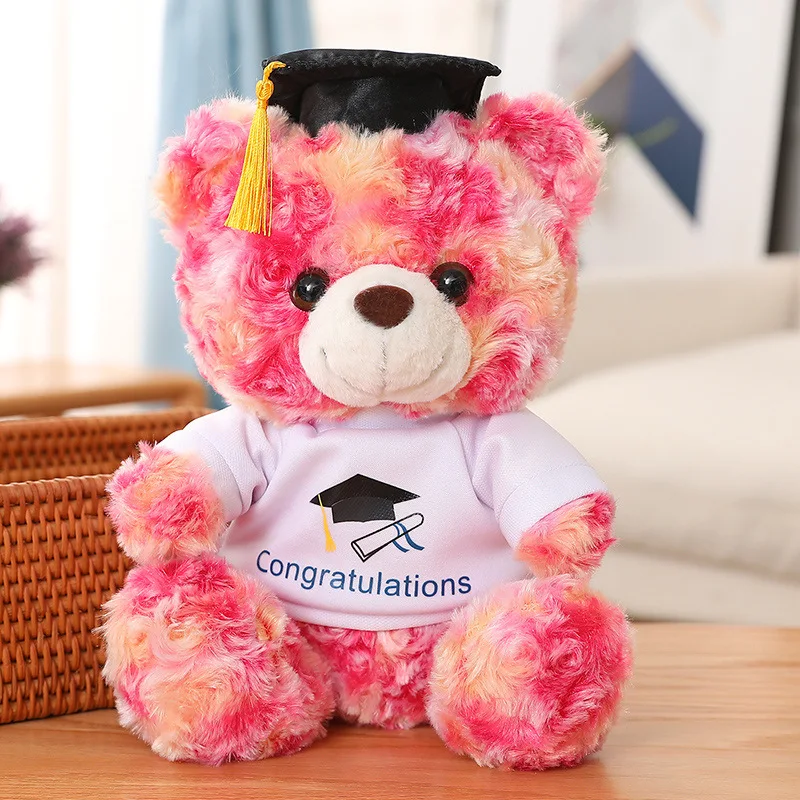K1185 2022 Graduation Teddy Bear Plush Toys For Students Soft Plush Stuffed Animal Doll with Doctoral Toys Gifts