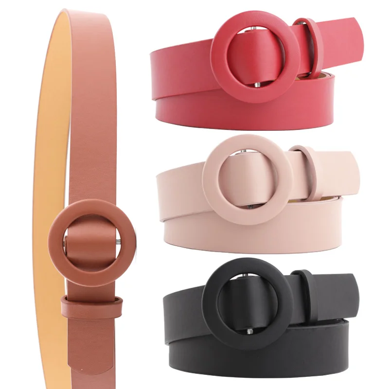
Boys And Girls No Punching Wide Waist Belt Women Fashion PU Leisure Belts Without Pin 