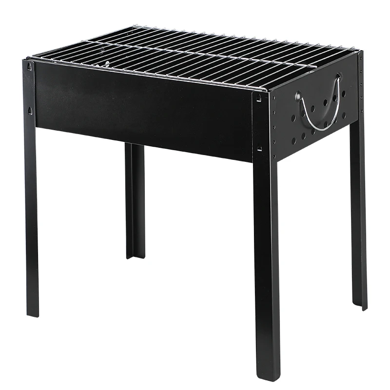Portable black barbeque bbq grill outdoor charcoal for Outdoor camping
