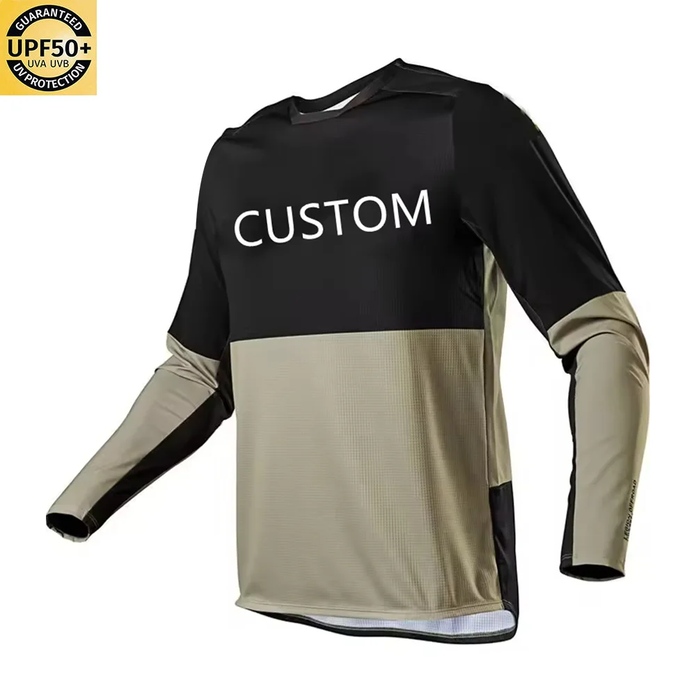 Breathable UV Protection Polyester Men Shirt Motorcycle Auto Racing Custom Motocross Jersey Racing Bike shirts Riding Jersey