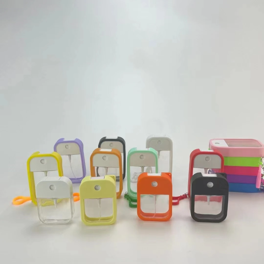 Square Credit Card Spray Bottle 50ml Disinfection Alcohol Bottle Hand Sanitizer Sub-bottling Spray Bottle Keychain