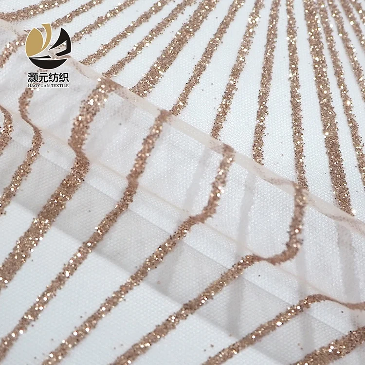 Ready goods champagne veil wedding dress new beautiful sequins shinny glitter tulle