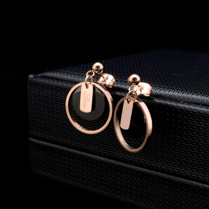 Earrings Stainless Steel Jewelry Amazon Hot Sale Personalized Big Round Stainless Steel Earring