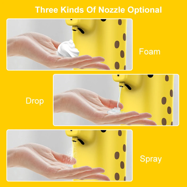 High Quality Touchless Liquid Spray Foaming Sanitizer Alcohol Automatic Soap Dispenser for Children School