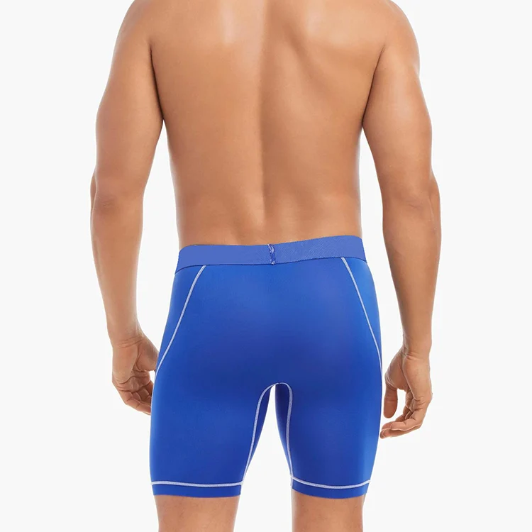 Mens Underwear High Quality Custom Logo Solid Cotton Stretch Knitted Breathable Shorts Mens Boxer Briefs Manufacturer