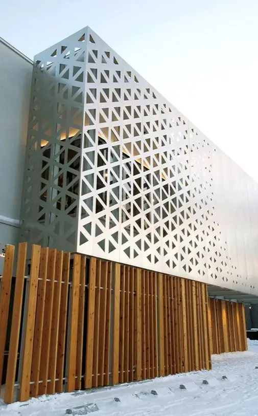 OFDT Exterior Laser Cut 3D Decorative Solid Aluminum Wall Panels Facade