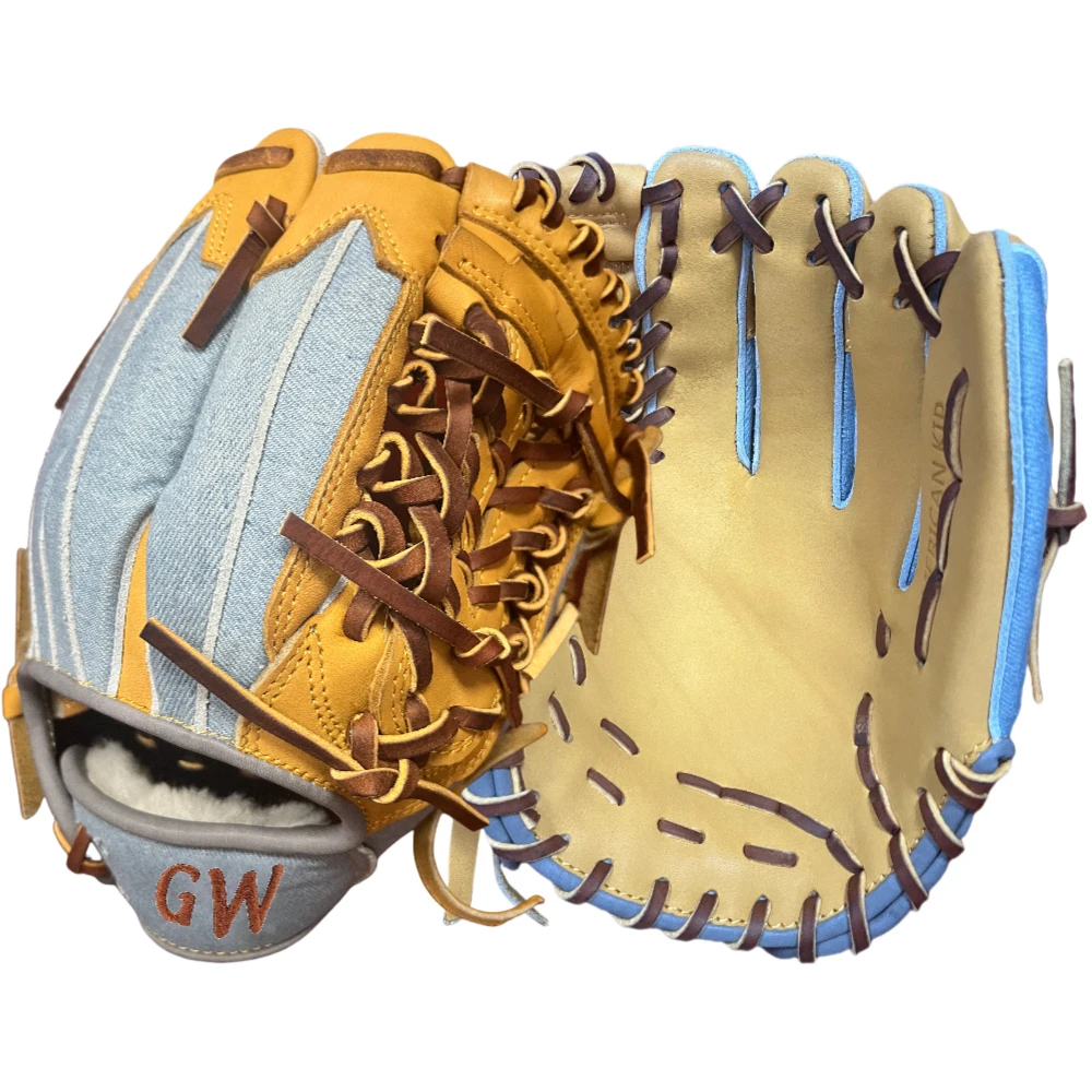 Custom Jean Fabric Kip Leather Baseball Glove