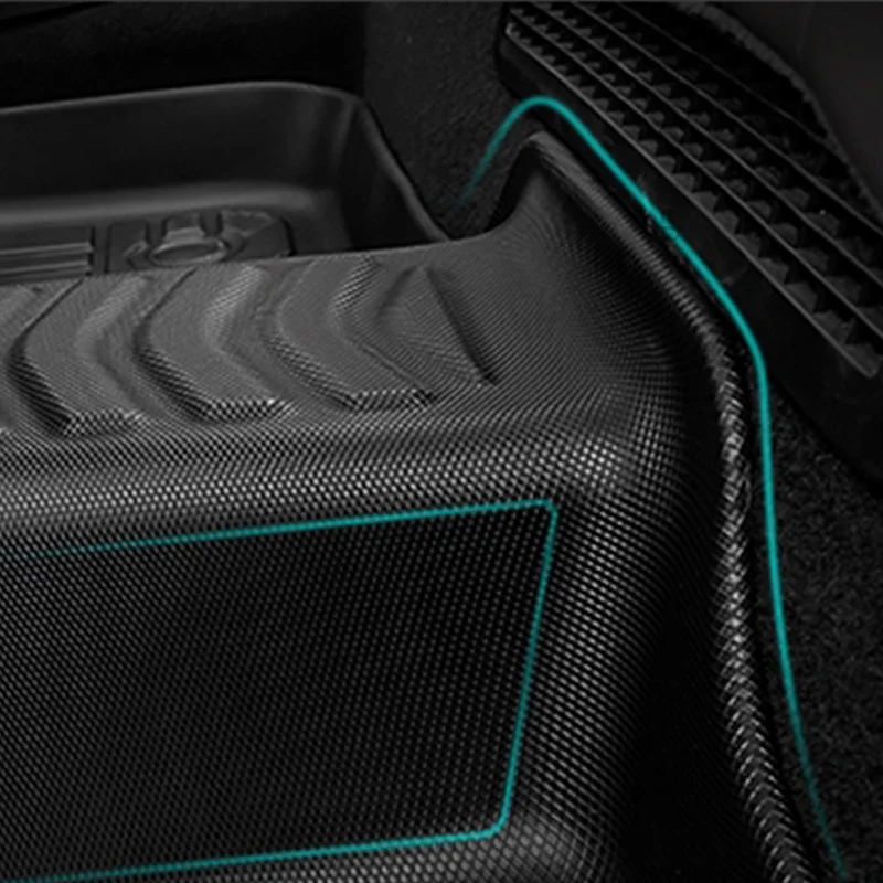 OEM Custom TPE General Front Rear Set Black Floor Carpet Mat 7 Seats 3PCS Dust Truck For 2006 - 2023 Chevrolet Captiva Car Mats