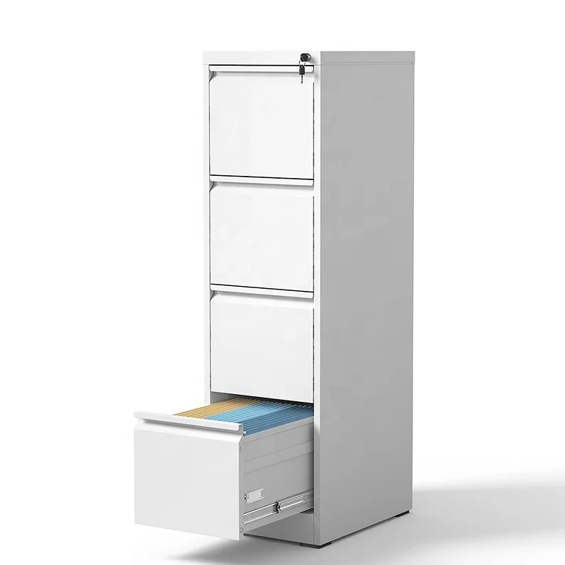 Longli Furniture Modern Office Lockable Vertical Drawer File Cabinet 4 Drawer Steel Cupboard