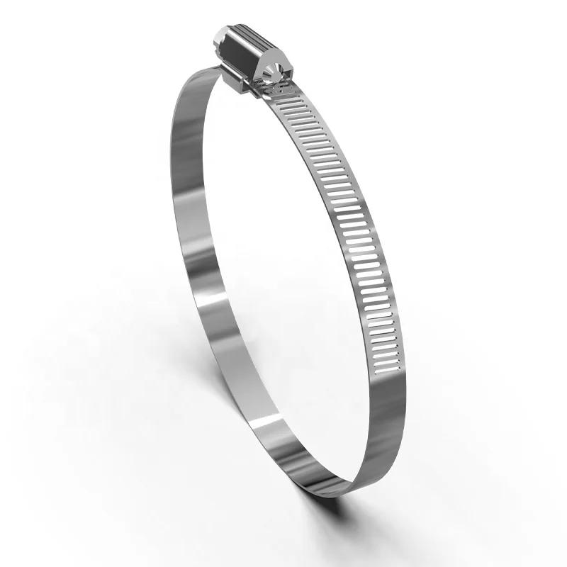 Hot sales perforated american type quick lock 100/150/200mm Stainless Steel Duct Clamp For Inline Fan