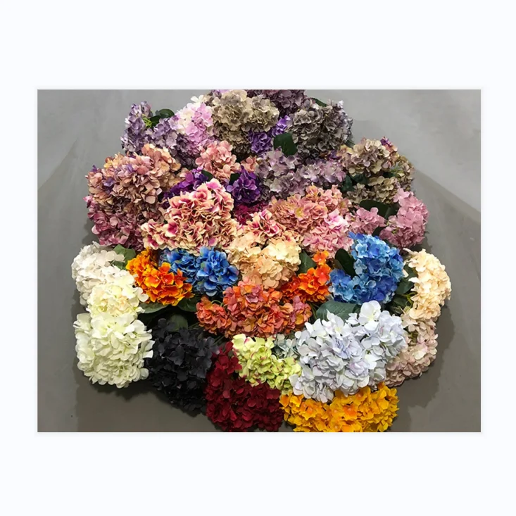 SXQ022 Wholesale artificial hydrangea flowers 5 heads big size silk hydrangea floral decoration