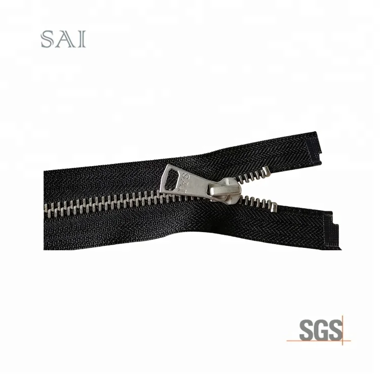 12# Open end Matt silver metal zipper