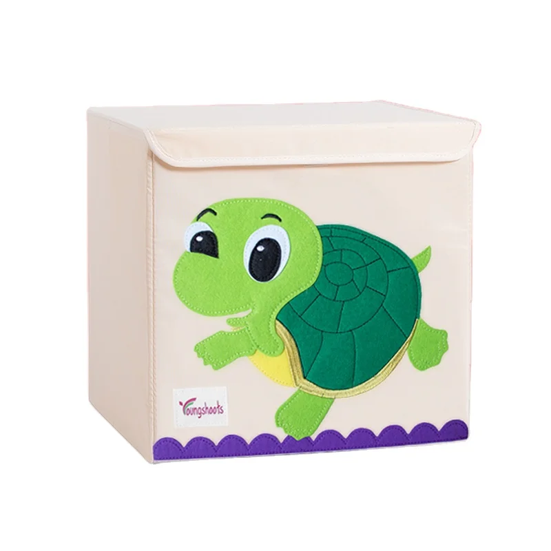 Toys Storage Boxes Bins Foldable Fabric Cartoon Animal Storage Box With Plush Fabrics