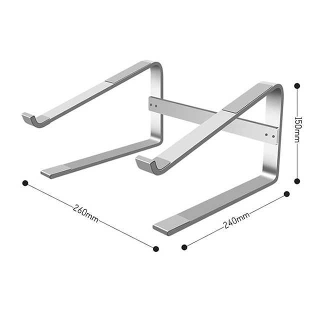 Metal Computer Riser Laptop Stand Ergonomic Laptops Foldable Aluminum Desk Notebook Holder Detachable Laptop Stand
