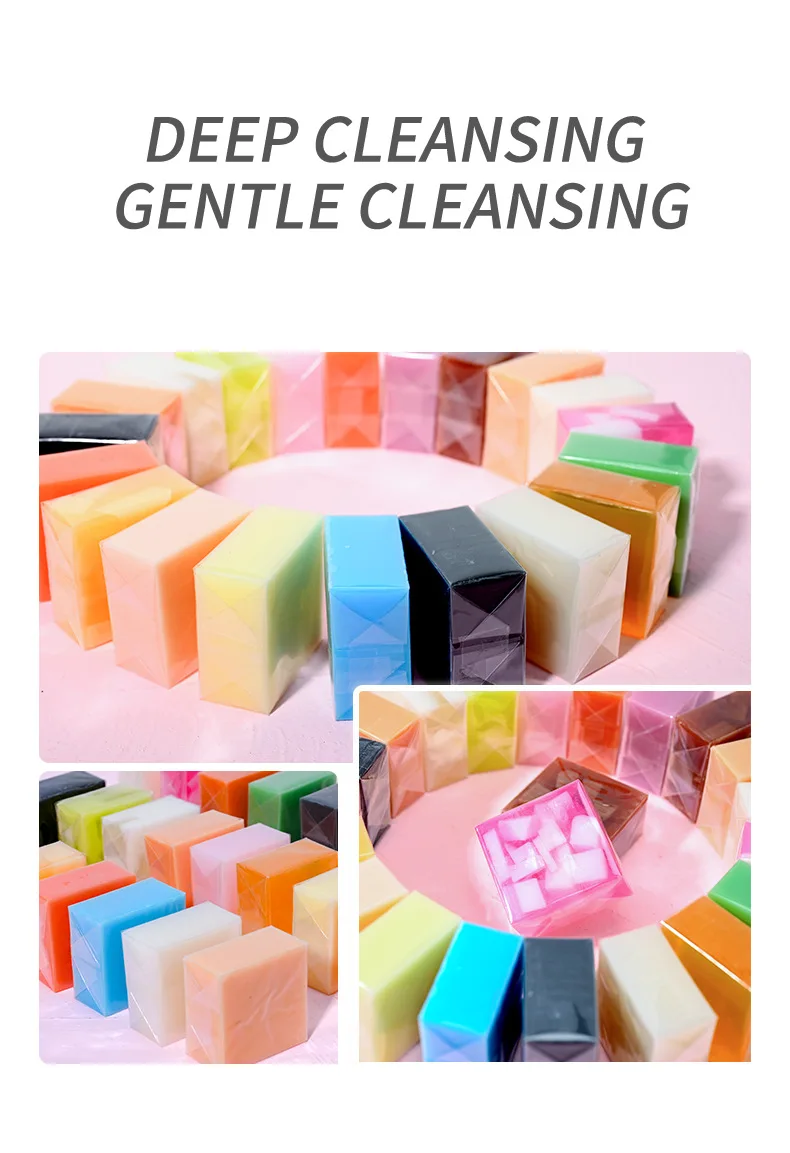 OEM glycerin noodles long pipe silicone transparent tube bar natural soaps bath handmade