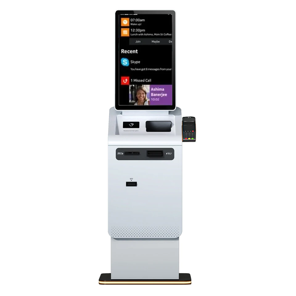 Crtly service of self cash recycler machine kiosk terminal foreign currency exchanging ATM machine