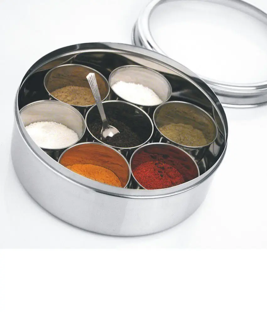 Коробка для специй из нержавеющей стали Masala Dabba прозрачная