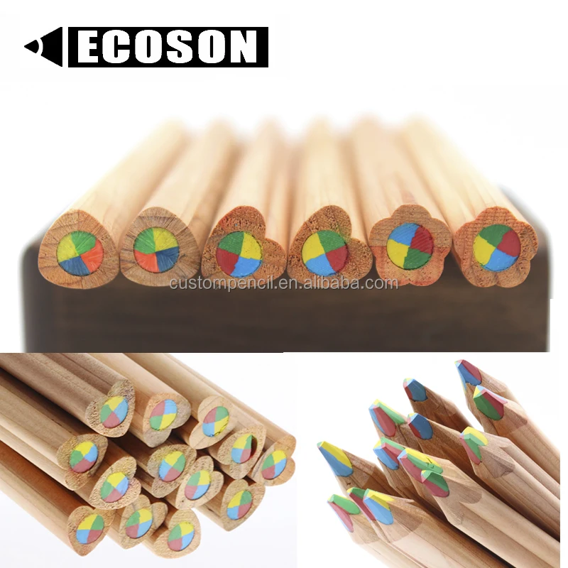 High quality thick size Newest style  Flower Type jumbo size wooden rainbow lead magic pencil for kids gift items