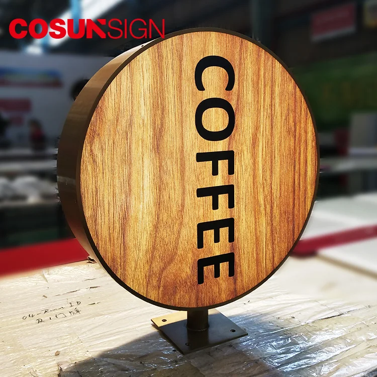 led rotating sign lightbox led round led backlit outdoor business lightbox sign