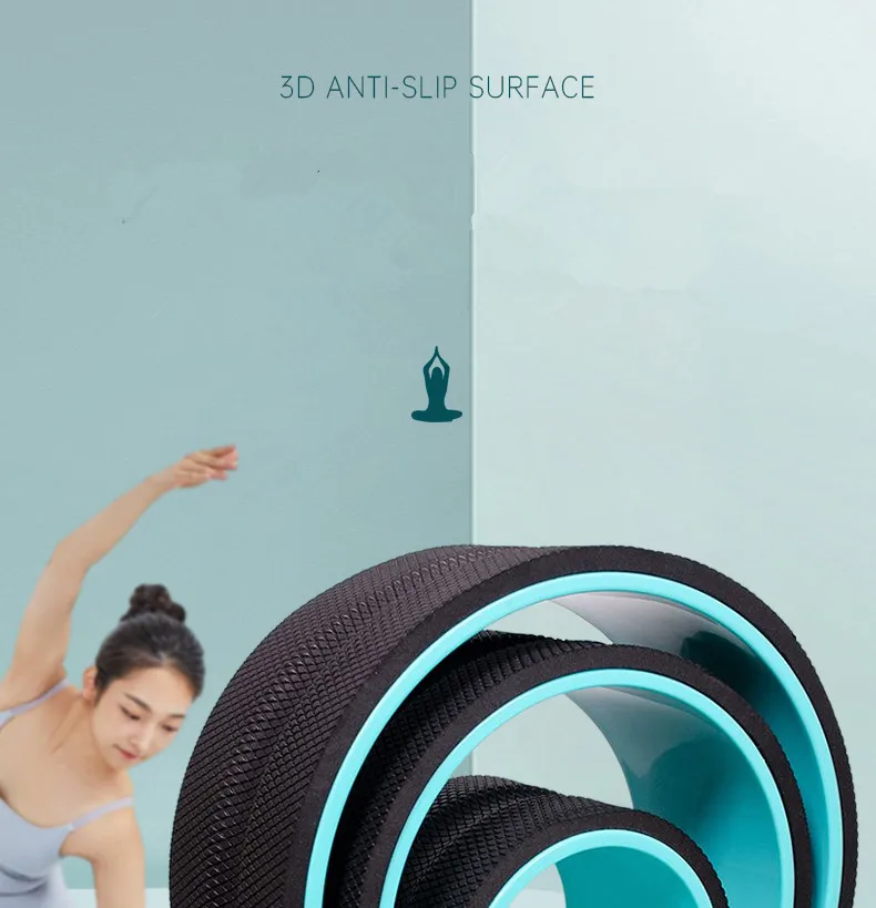 3-Piece Set Yoga Wheel for Back Pain Relief Custom Logo Wheel+Foam Roller Made of EVA TPE ABS Materials