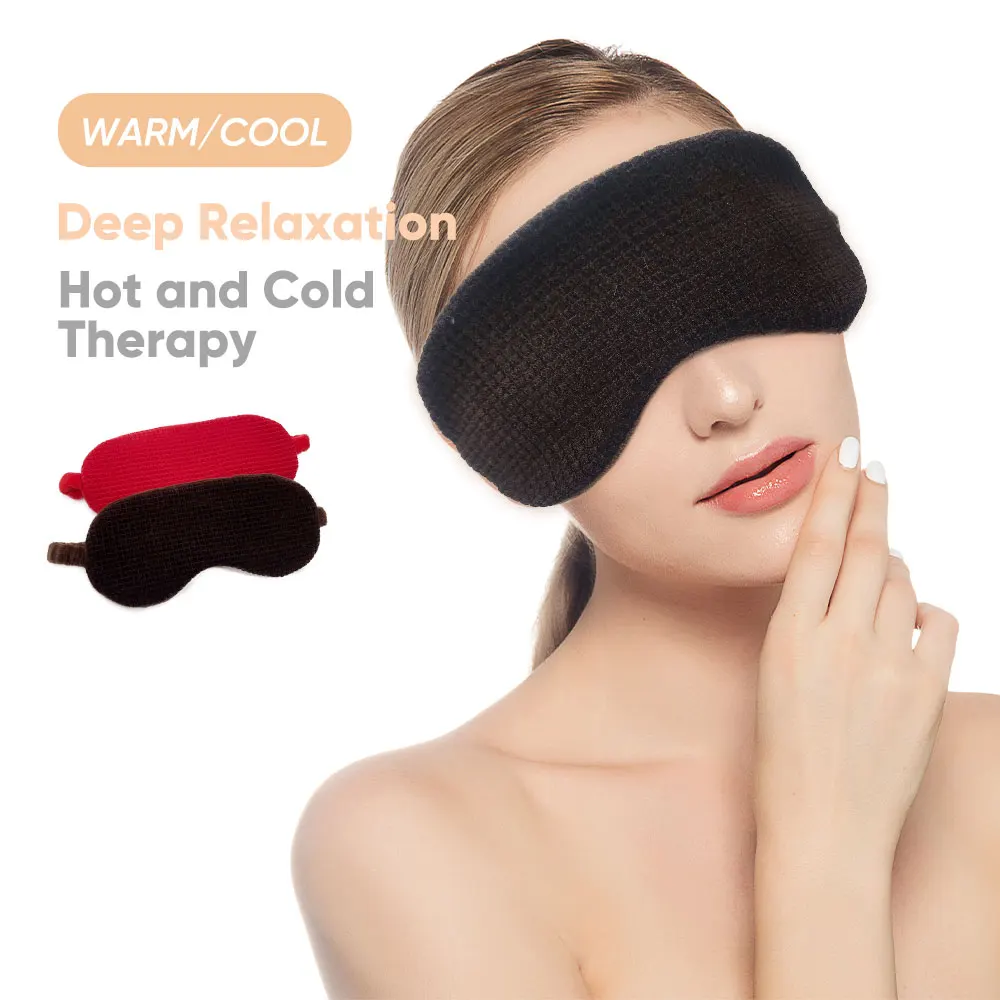 free sample microwave heat pack Salt weighted hot eye pad microwavable warm compress heating eye mask for eye care