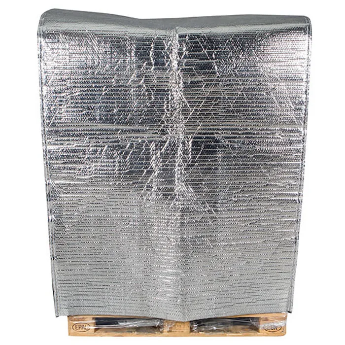 Waterproof reusable heat insulated bubble pallet cover