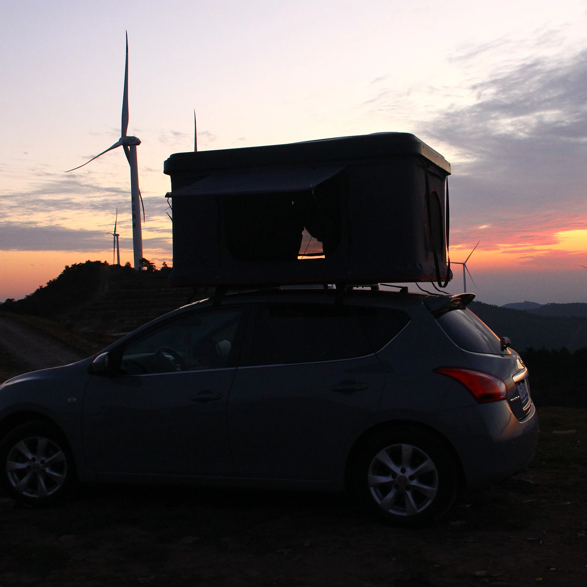 Aluminium Carbon Fiber Triangle Inflatable Hardshell 4 Season Tent Rooftop Camping Car Roof Top Tents