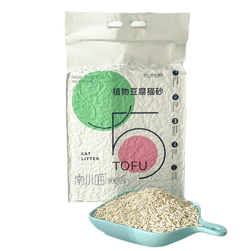 Wholesale manufacturer low dust cat tofu litter cheap price OEM bulk tofu cat litter milk flavor