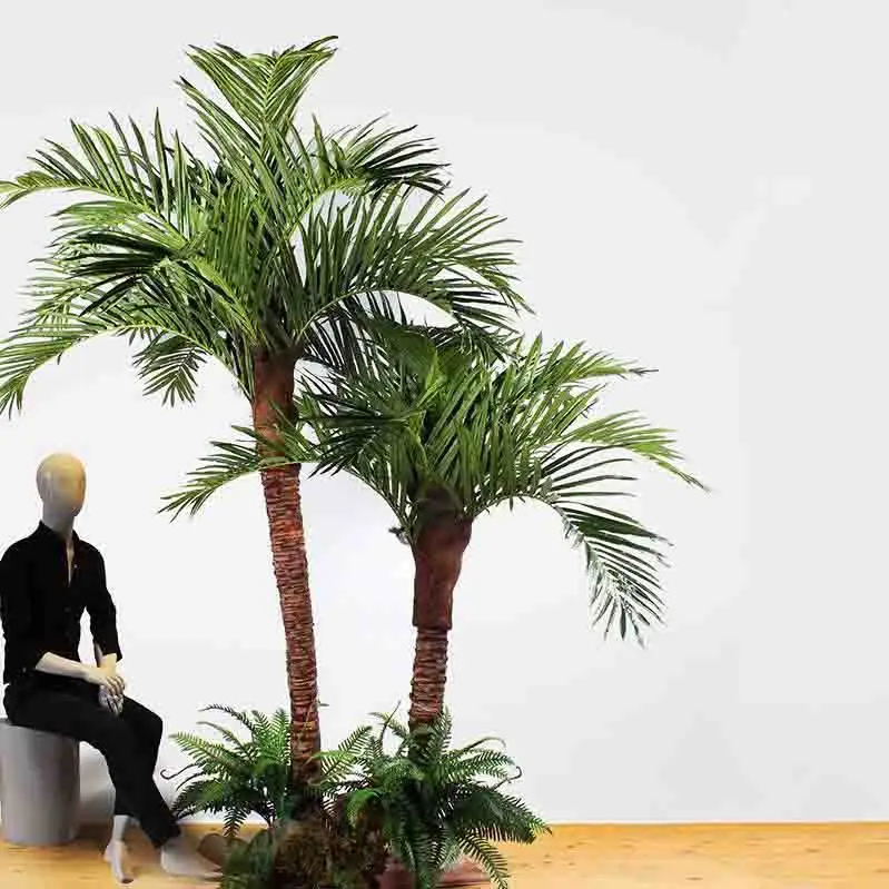 Cheap Small Artificial Palmas De Plastico Plastic Palm Tree For Sale