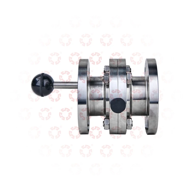 Hygienic Sanitary Stainless Steel Pull Hand Welding Butterfly Valve for Food Grade