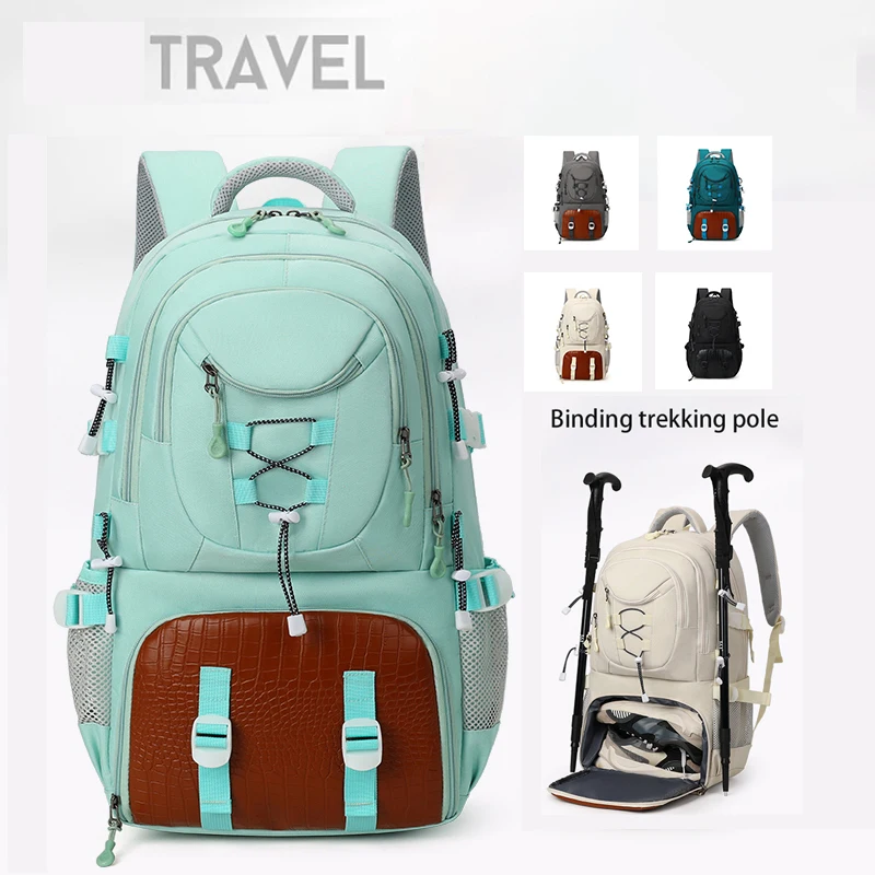 Wholesale unisex outdoor hiking sport bag backpack customized men waterproof Large-capacity mountaineering backpack